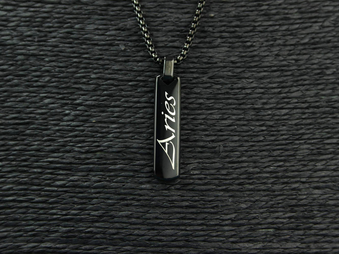 Personalised Zodiac Bar Necklace