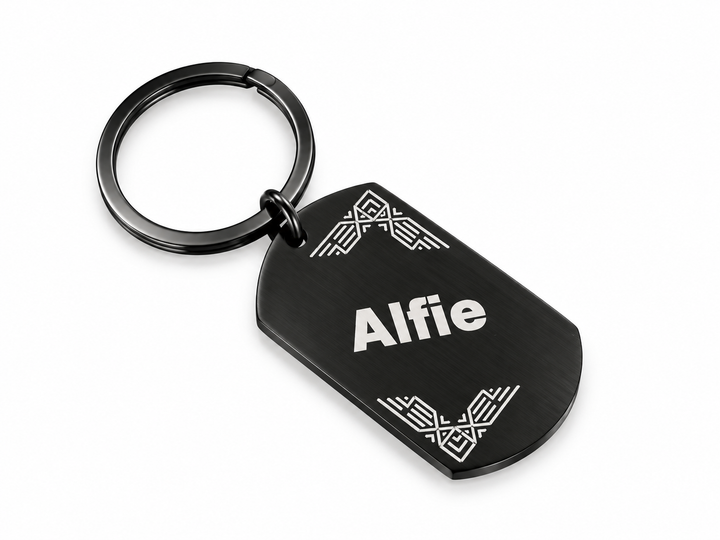 Personalised Dog Tag Keychain