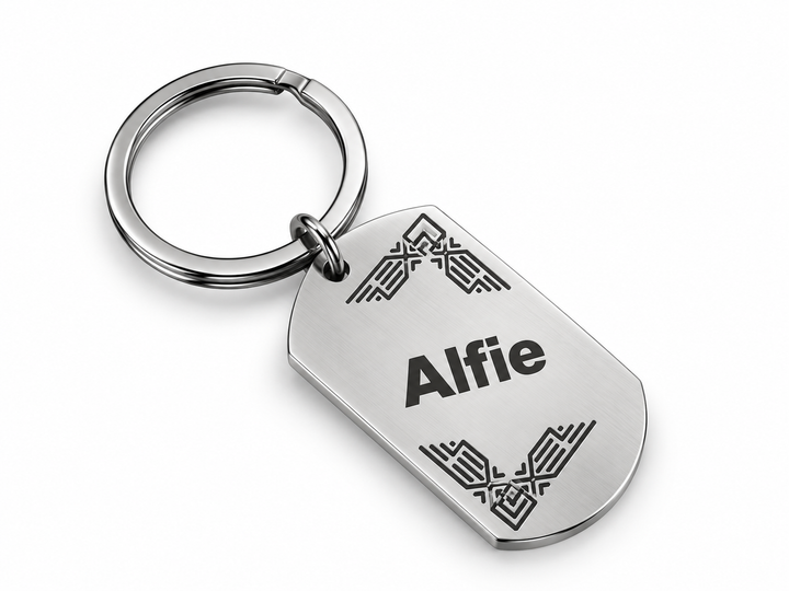 Personalised Dog Tag Keychain