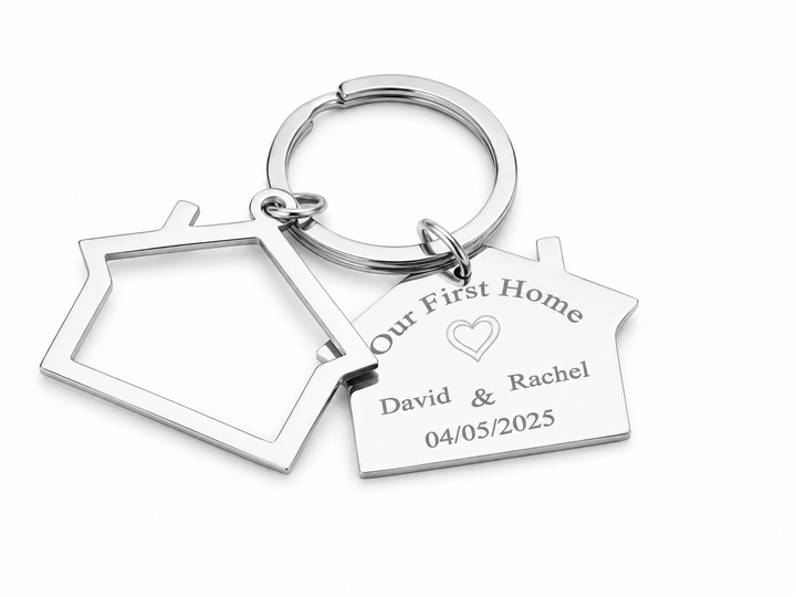 Personalised Double House Keychain