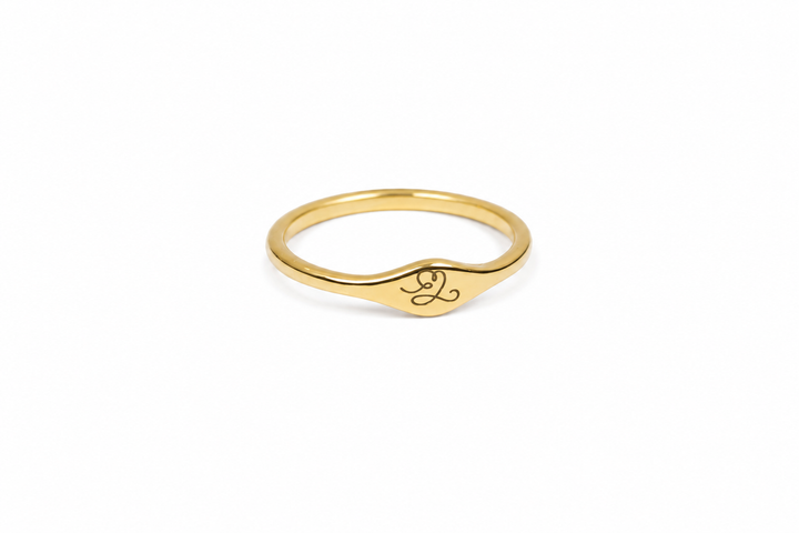 18k Gold Plated Initial Ring