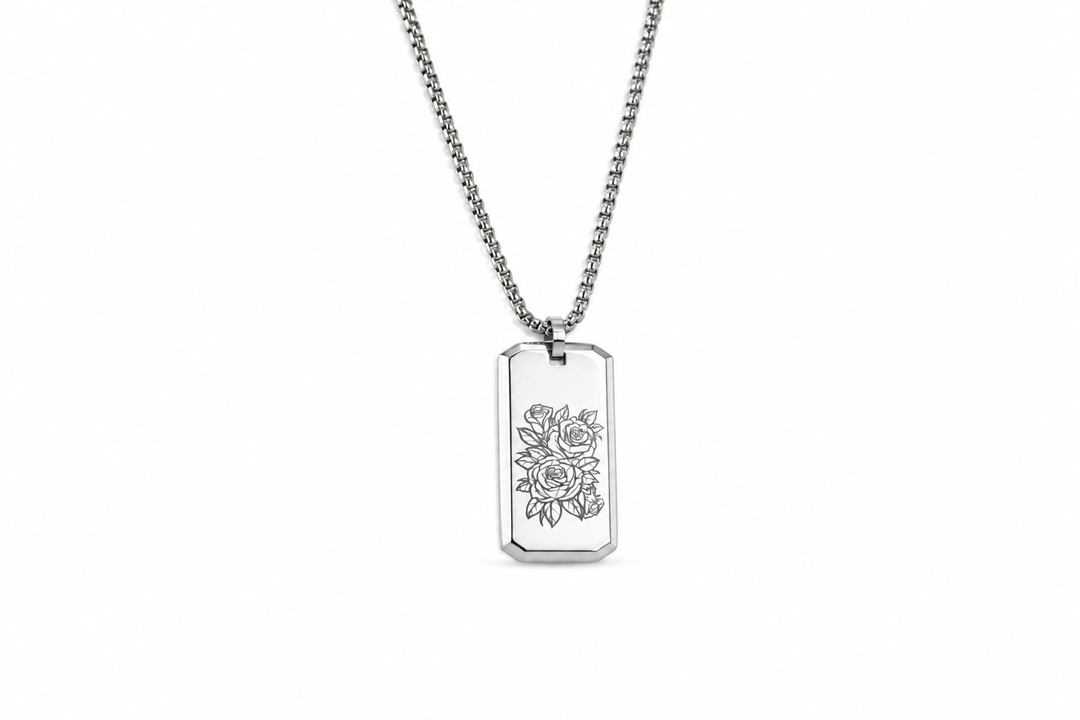 Personalised Jewellery Floral Pendant