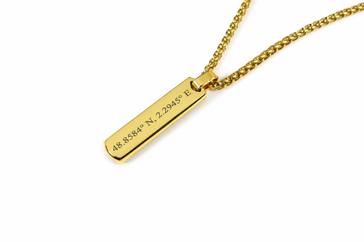 Coordinates Bar Necklace