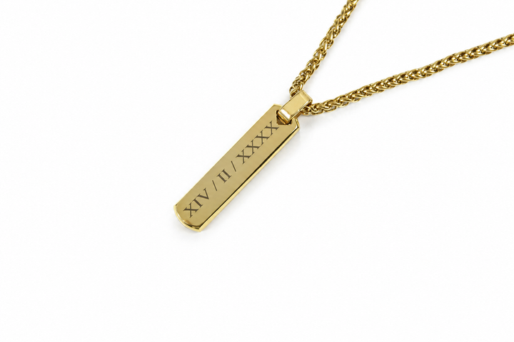 Personalised Roman Numeral Necklace
