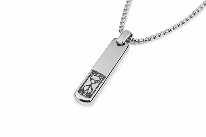 Personalised Bar Pendant, Tattoo Print Design