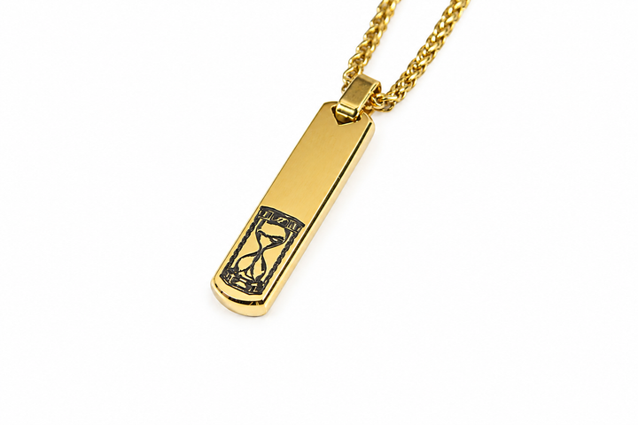 Personalised Bar Pendant, Tattoo Print Design