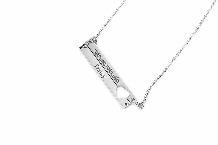 Heart Cut Out Bar Pendant