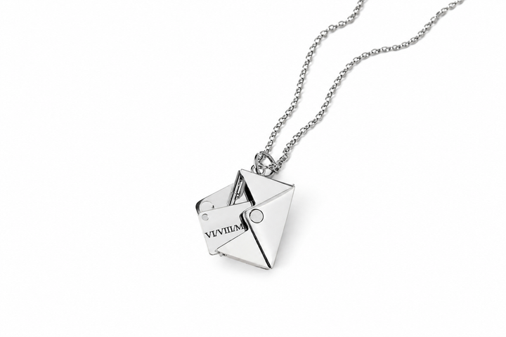 Custom Letter Necklace, Hidden Roman Numerals