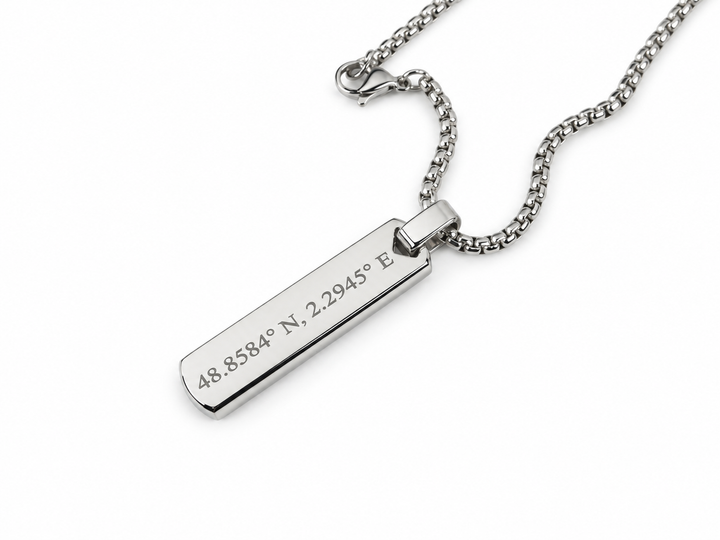 Coordinates Bar Necklace