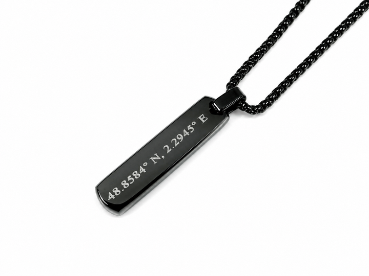 Coordinates Bar Necklace