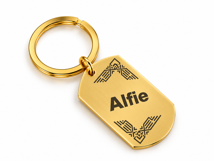 Personalised Dog Tag Keychain