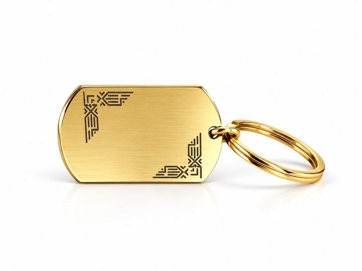 Personalised Dog Tag Keychain