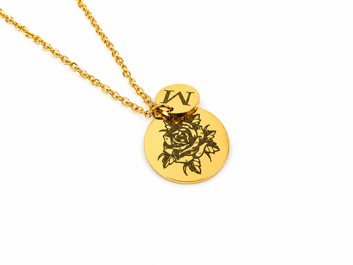 Gold Birth Flower Necklace