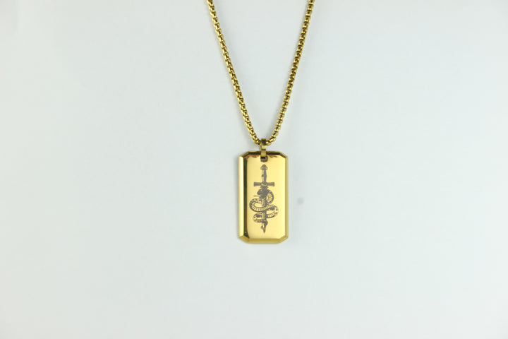 Gold Snake Necklace for Strength