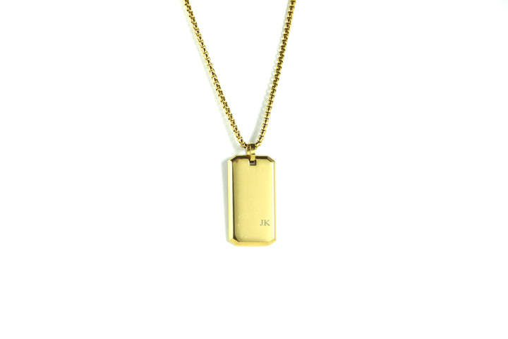 Personalised Initial Rectangle Necklace
