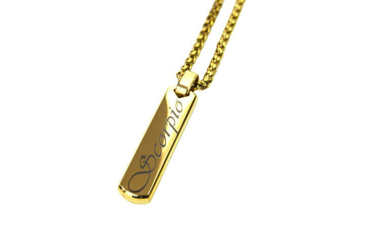 Personalised Zodiac Star Sign Bar Necklace