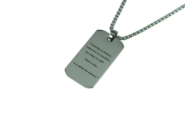 Motivational Quote Necklace Engraved