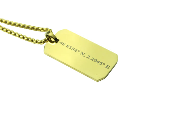 Gold Coordinates Necklace