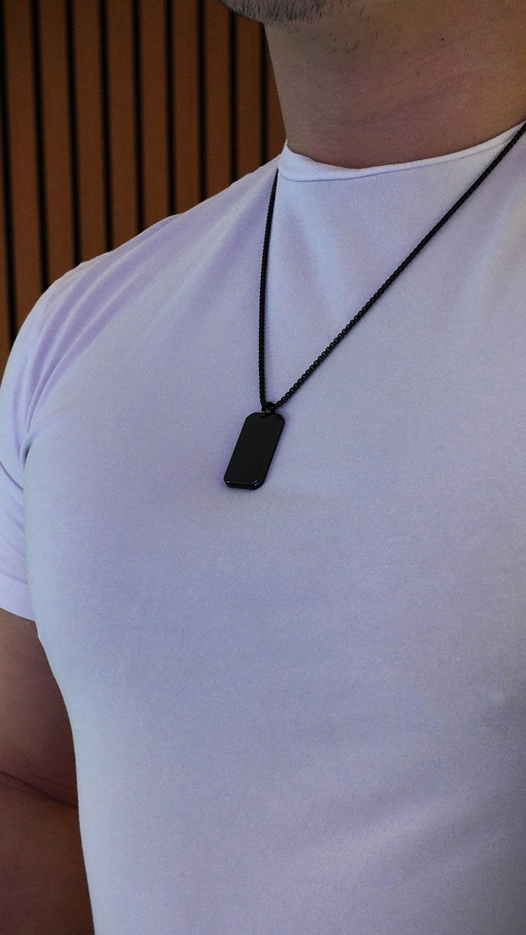 Black Quote Engraved Motivation Necklace