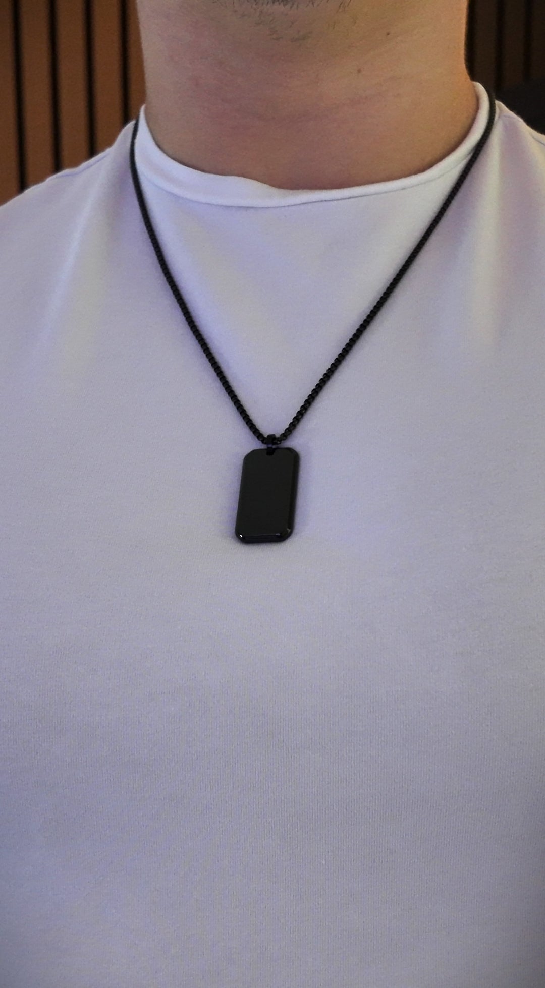 Black Quote Engraved Motivation Necklace