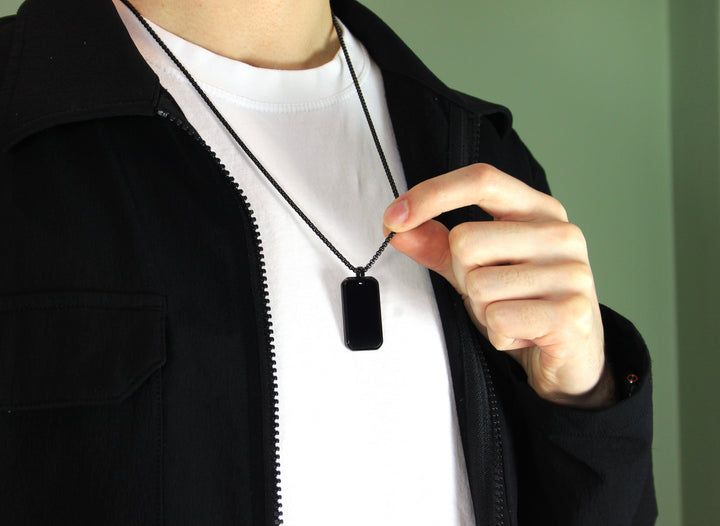 Black Coordinates Necklace