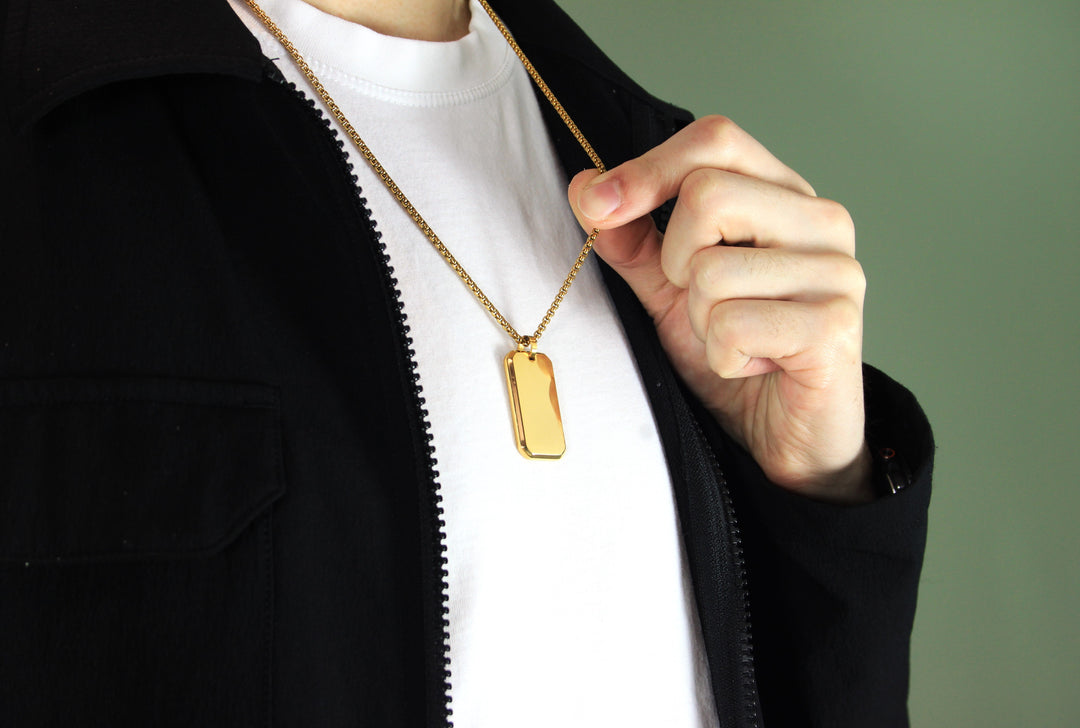 Minimalist Small Initial Bar Necklace