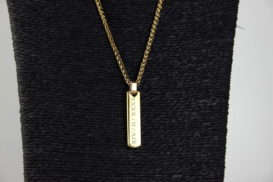 Personalised Roman Numeral Necklace