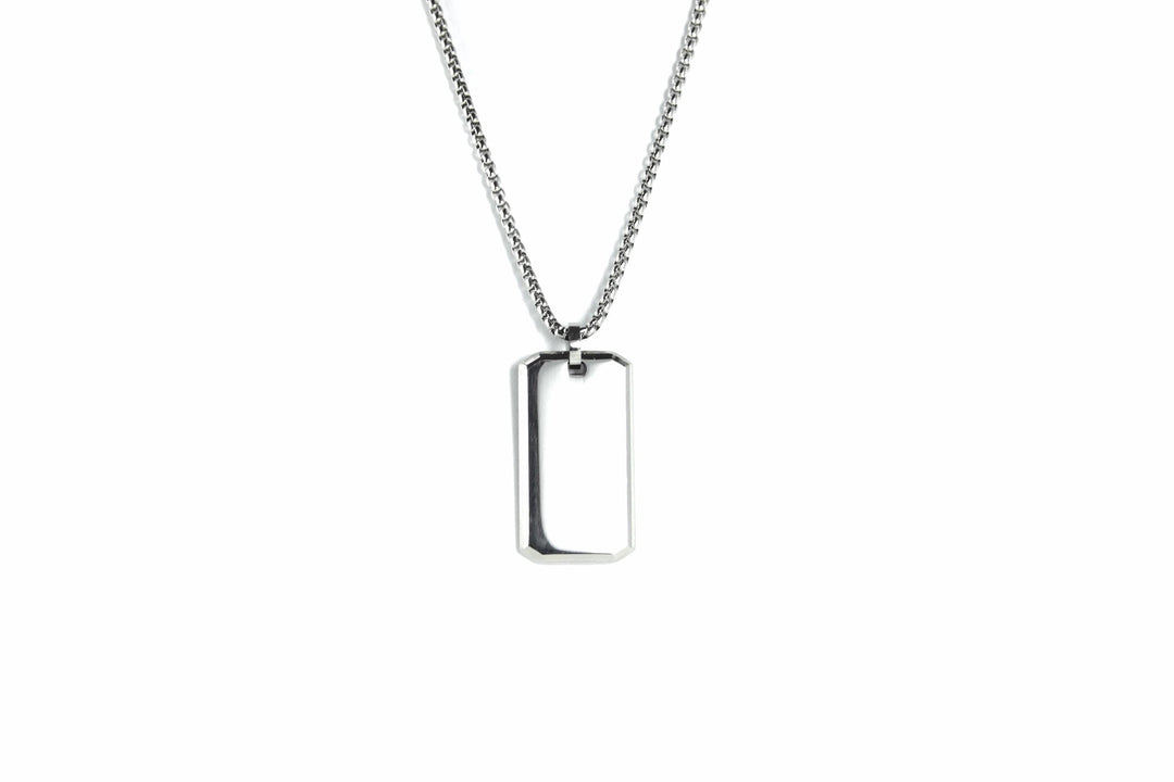 Custom Bezel Cut Pendant with Small Initials