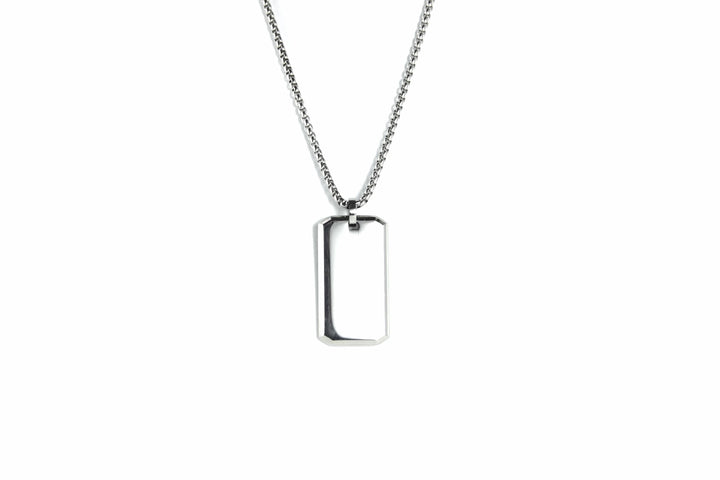 Custom Bezel Cut Pendant with Small Initials