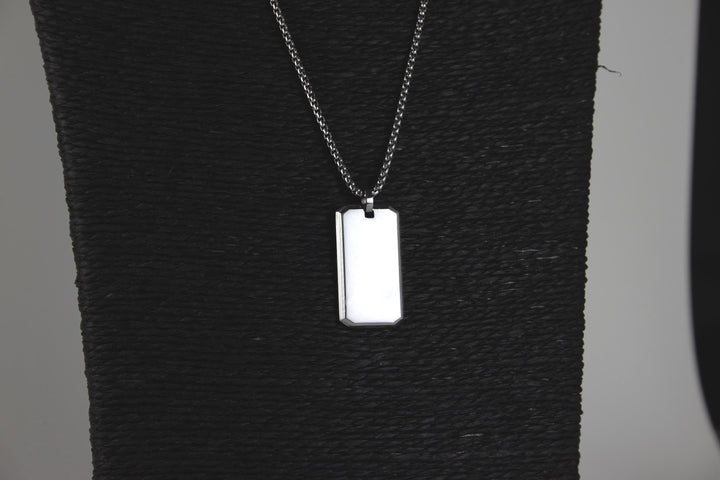 Custom Bezel Cut Pendant with Small Initials