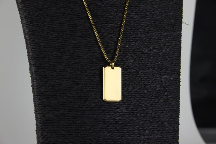 Roman Numerals Rectangle Necklace