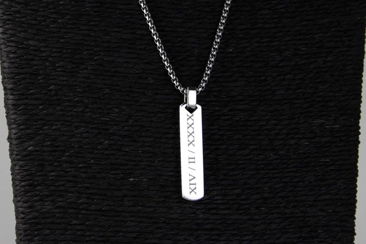 Personalised Roman Numeral Necklace