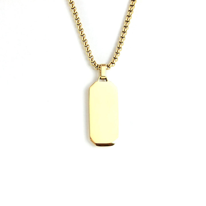 Personalised Black Inlay Necklace, Custom Message Engraved
