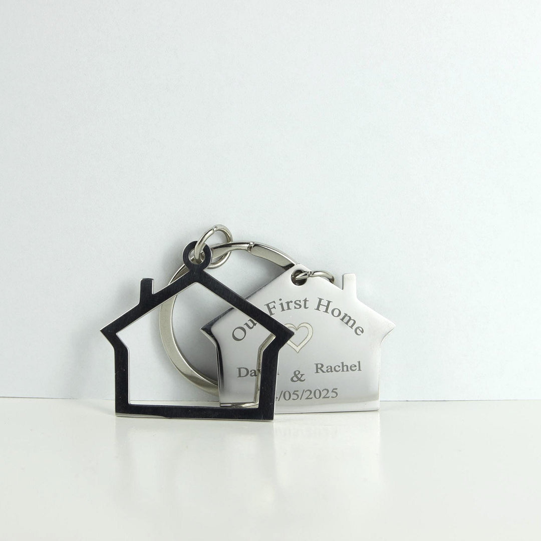 Personalised Double House Keychain