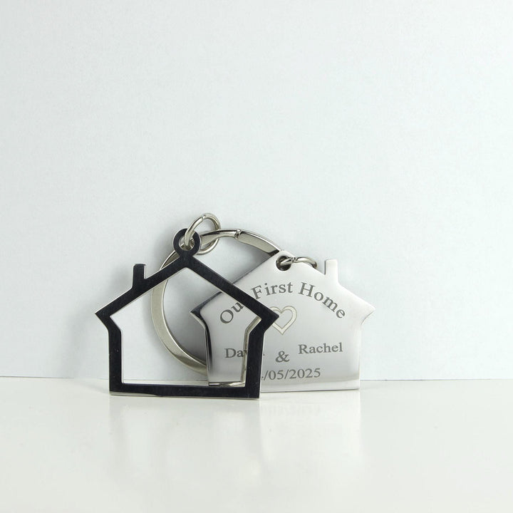 Personalised Double House Keychain