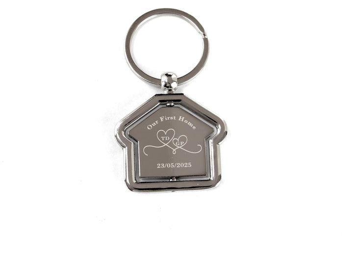 Rotating Personalised New Home Keyring