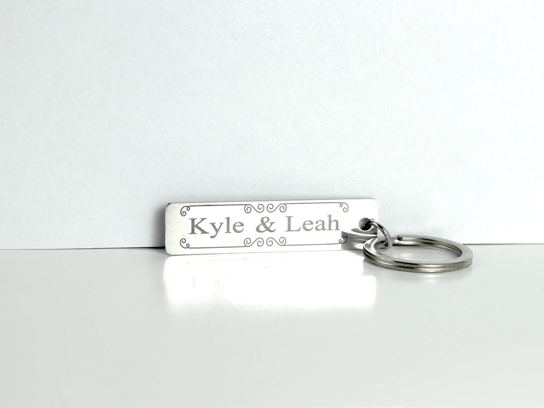 Couples Name Tag Keyring