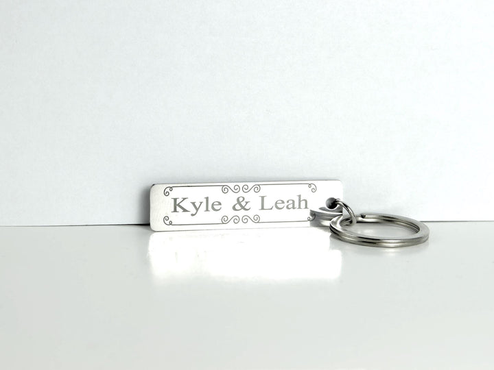 Couples Name Tag Keyring