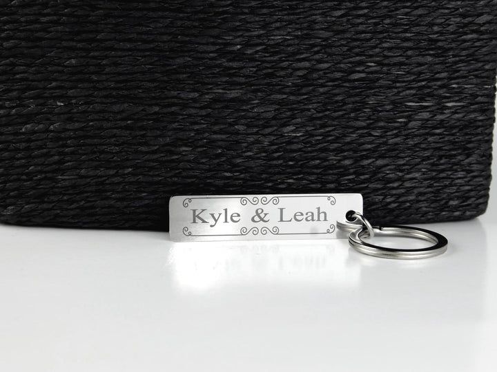 Couples Name Tag Keyring