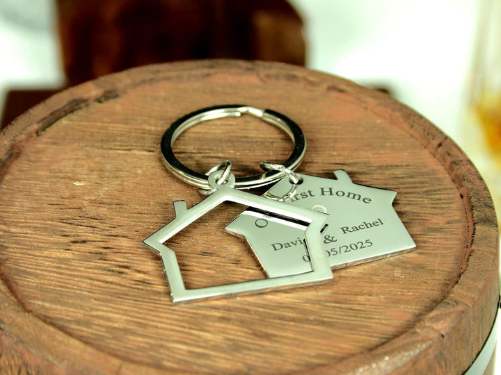 Personalised Double House Keychain
