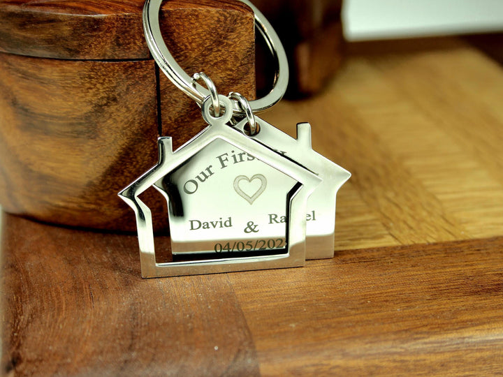 Personalised Double House Keychain