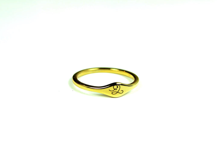 18k Gold Plated Initial Ring
