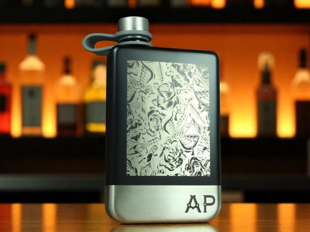 Tattoo Design Personalised Whiskey Flask