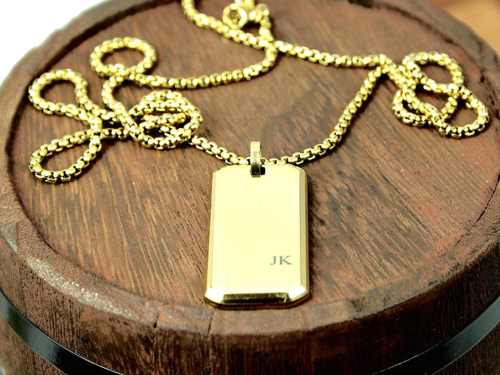 Minimalist Small Initial Bar Necklace