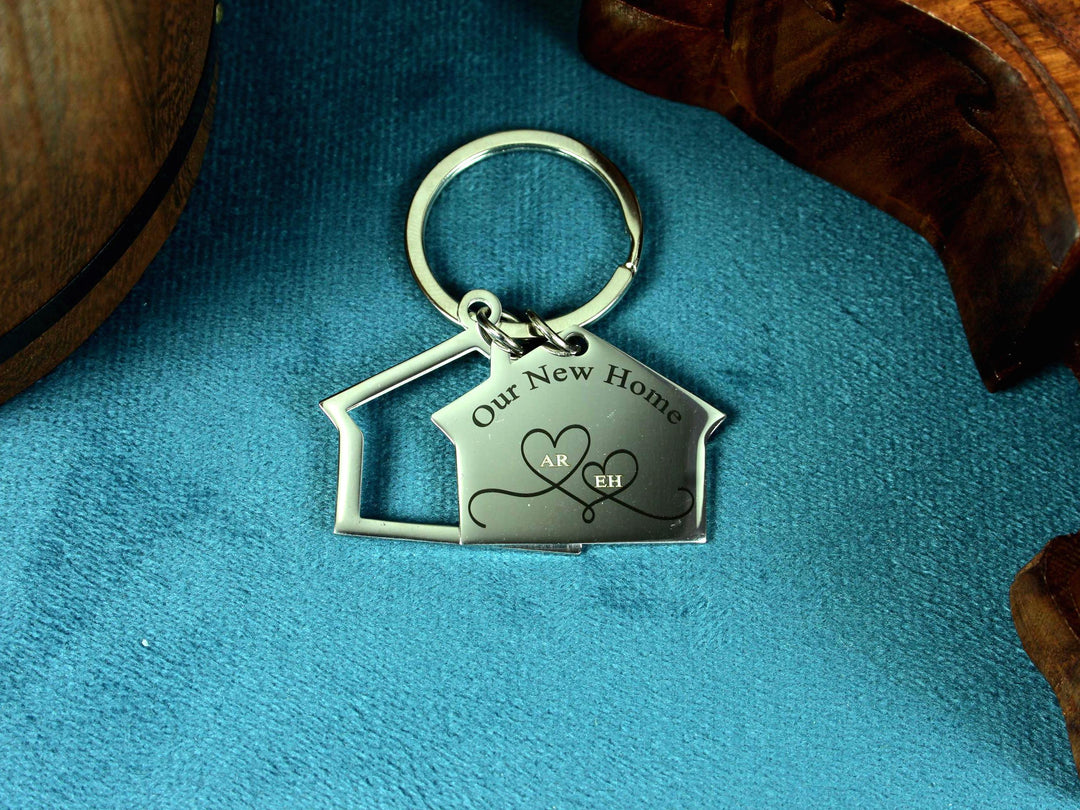 Personalised Double House Keychain