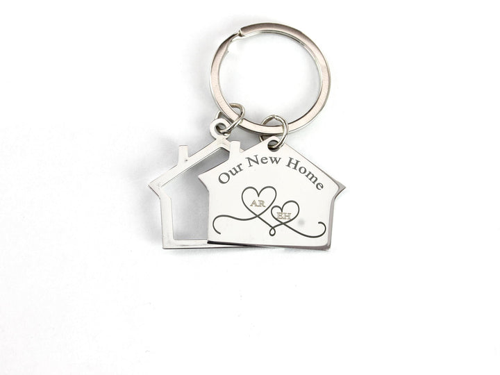 Personalised Double House Keychain