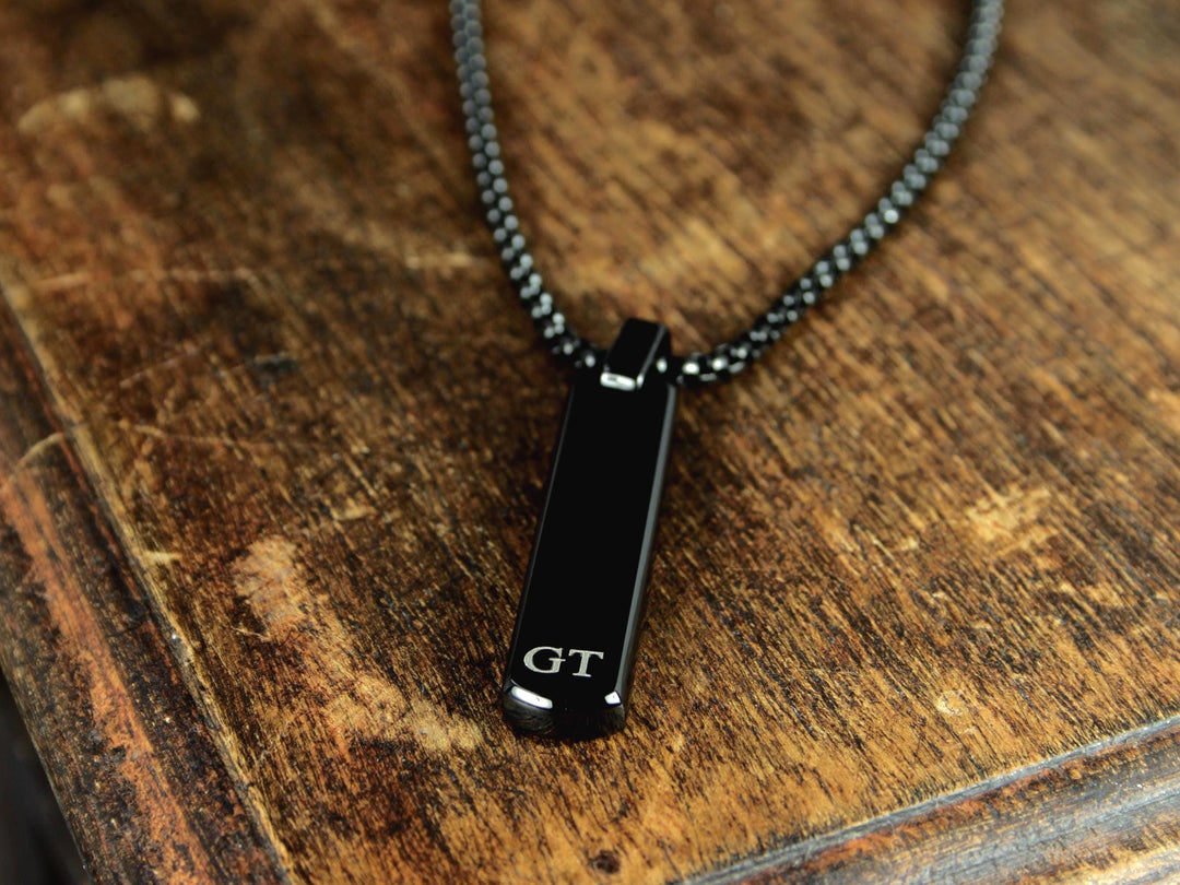 Custom Initial Bar Necklace