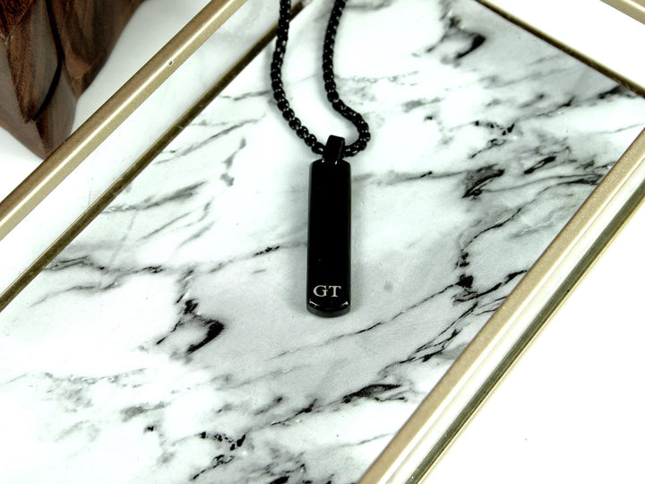 Custom Initial Bar Necklace