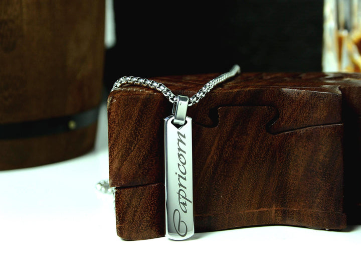 Personalised Zodiac Star Sign Bar Necklace