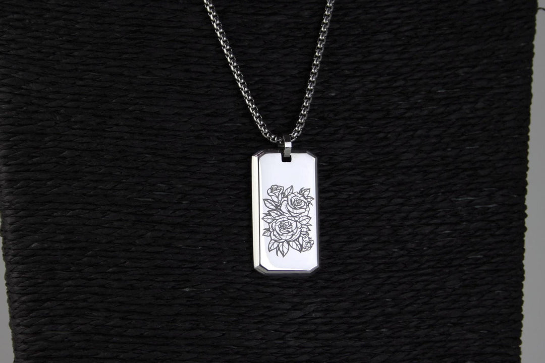 Personalised Jewellery Floral Pendant